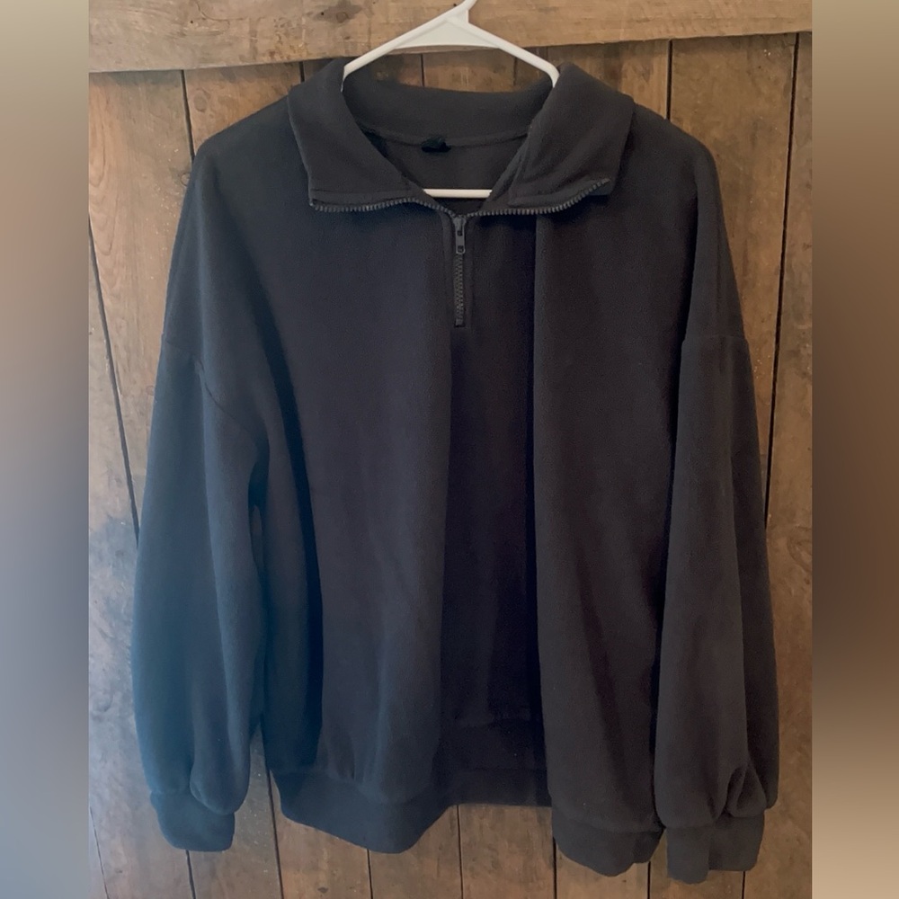 Black Half-Zip Sweater